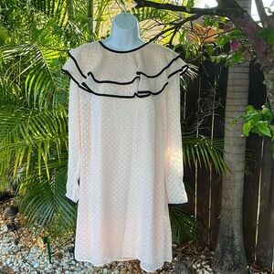 MAX SPORT Top Ruffle Sheer with Underlay Cocktail Dress size small